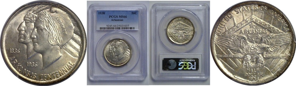 1938 Arkansas Commemorative    PCGS MS-66