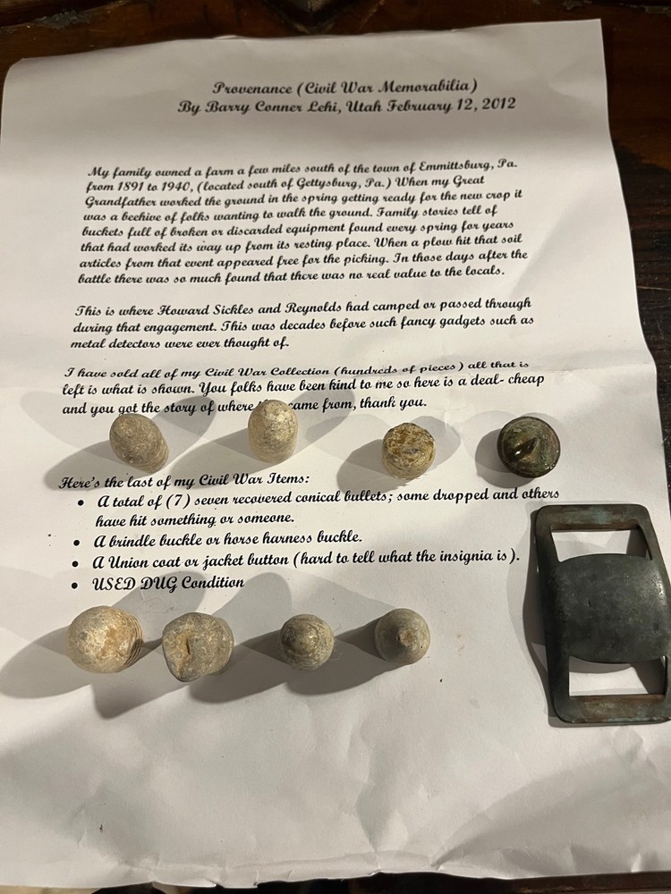 Civil War Artifacts with Provenance