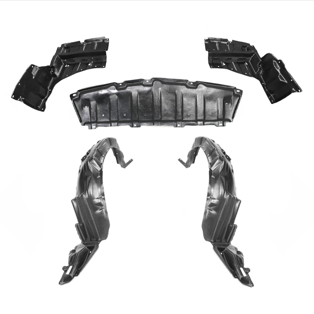 Fender Liner & Engine Under Cover Set w/ Clips For 2004-2009 Toyota Prius