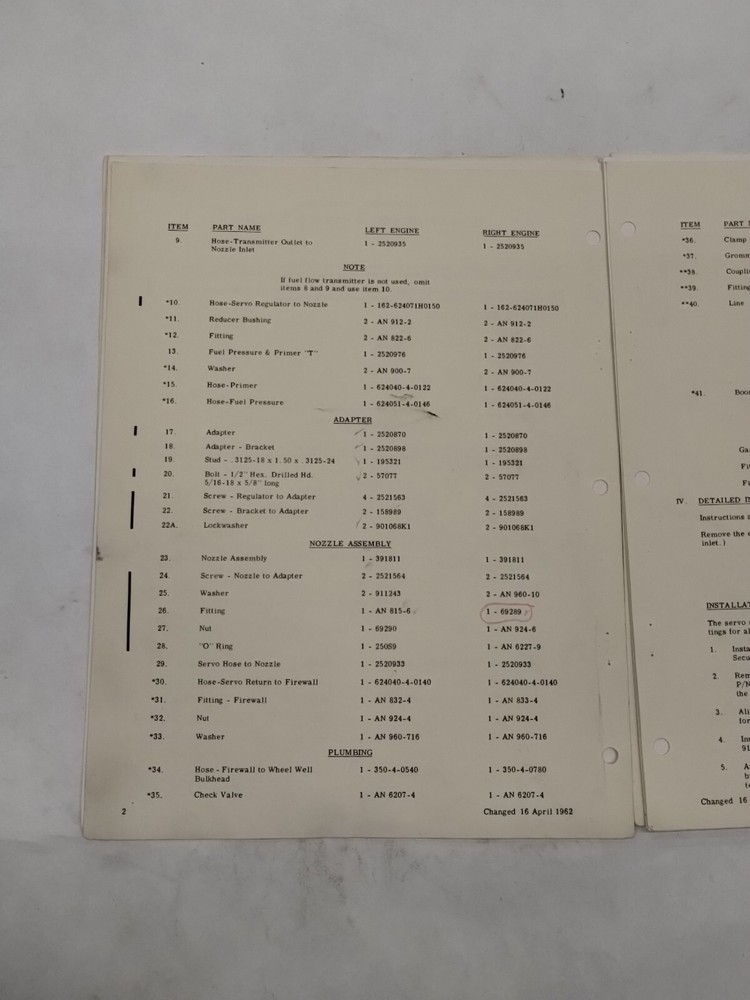 Bendix Model RS-10B2 Fuel Injection System Installation Instructions-Original