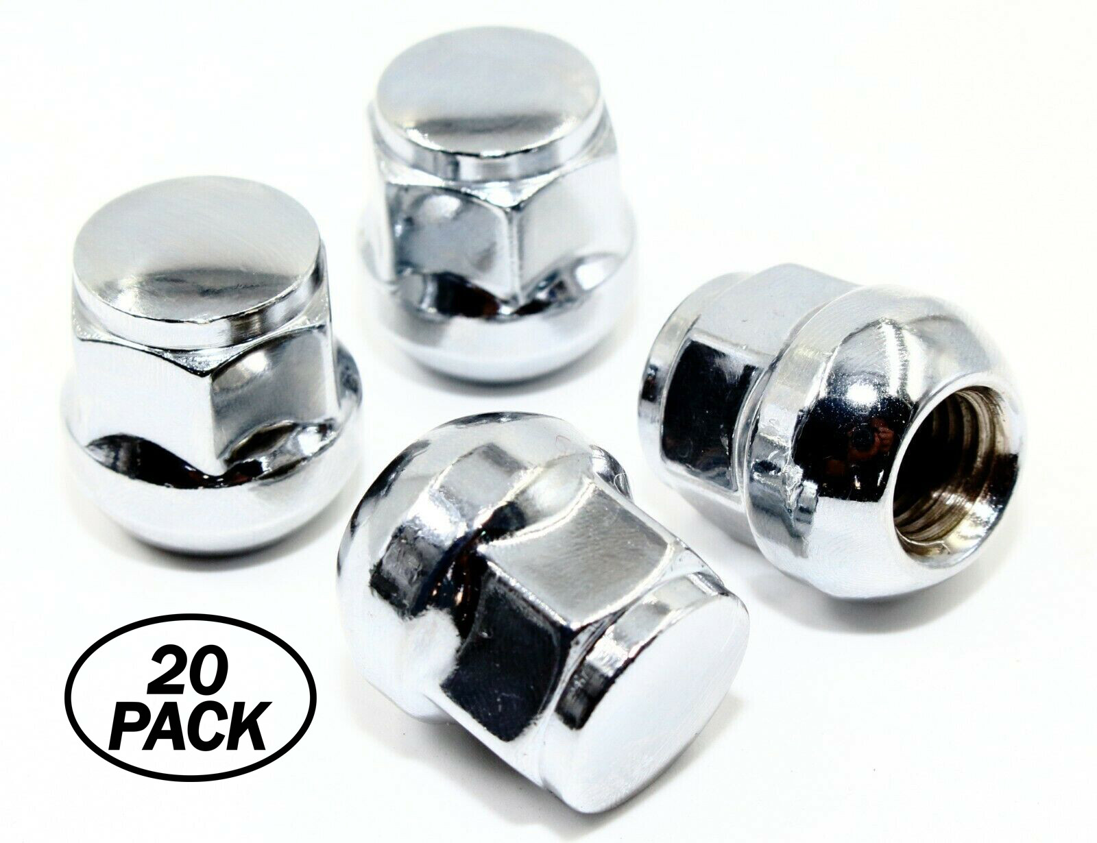20 12x1.5 24.5mm 19mm Hex Factory Style Chrome Radius Lug Nuts for Honda Acura