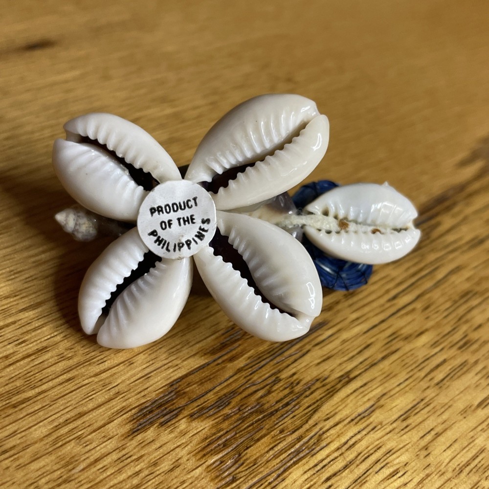 Tiny Vintage Seashell Turtle with Glasses and Straw Hat, Desk Decor
