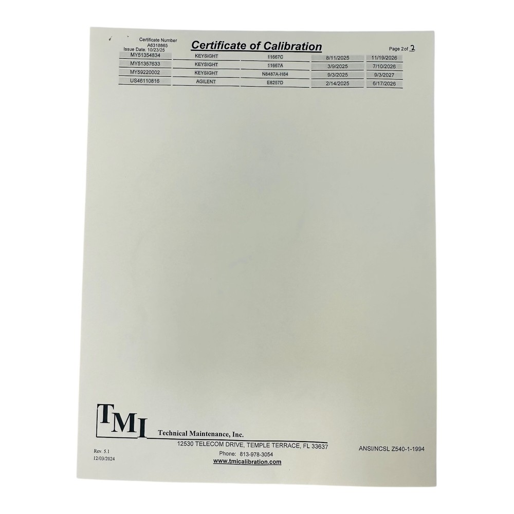 KEYSIGHT P9372A USB VECTOR NETWORK ANALYZER ***CALIBRATED***