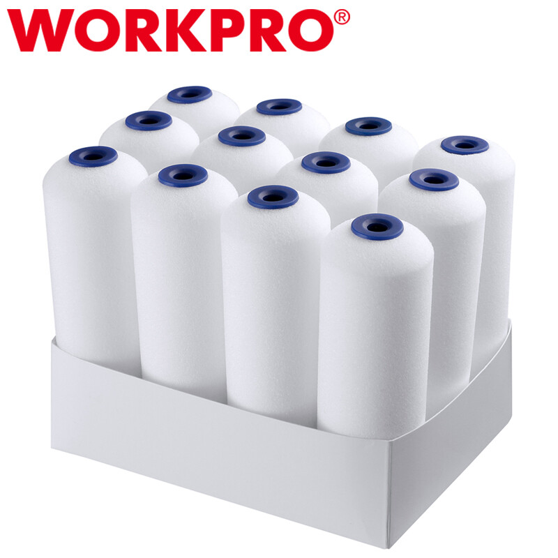 WORKPRO 12-Pack Foam Paint Roller 4" Paint Roller Kit Mini Paint Roller for Wall