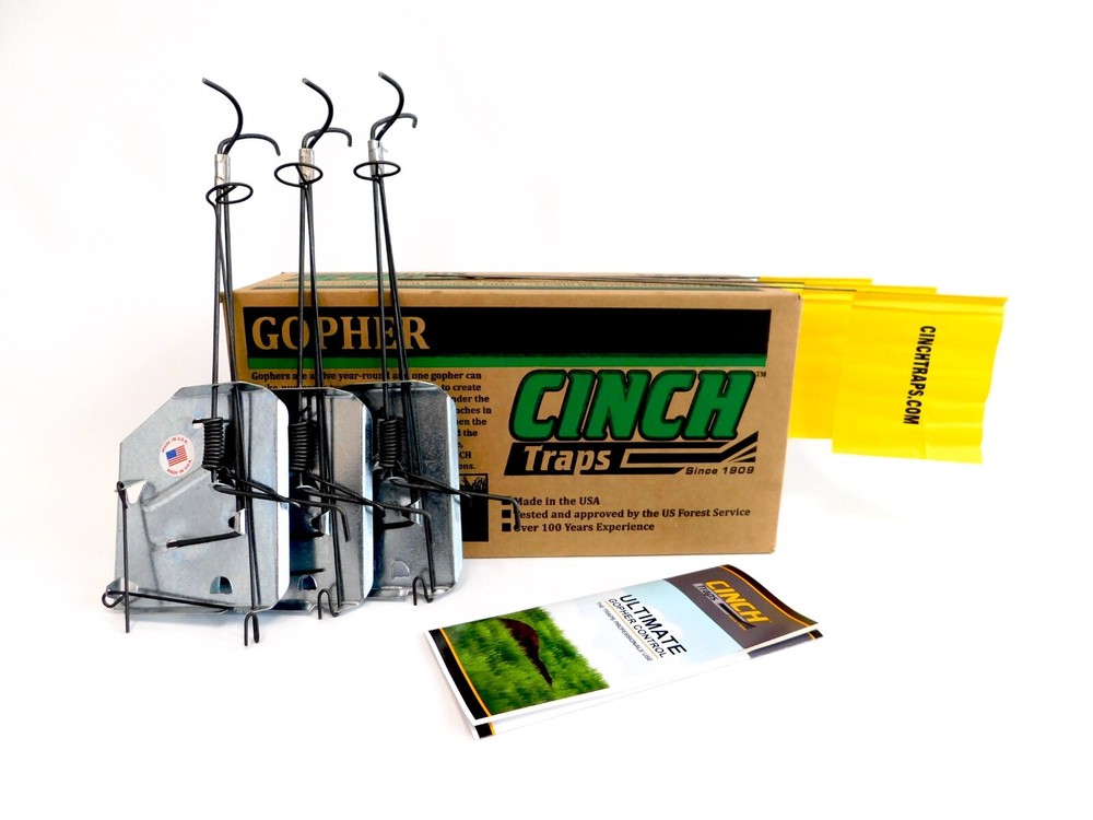 3 small gopher traps Professional-Grade, Heavy-Duty Reusable Trapping System