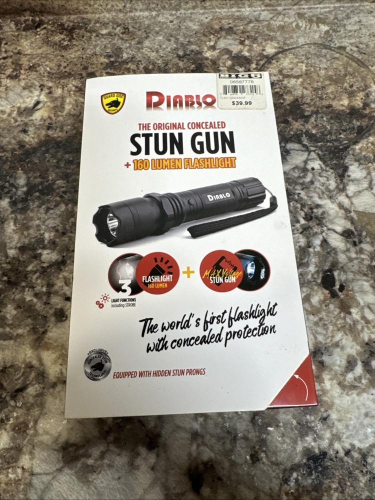 Diablo Stun Gun with Flashlight 160 Lumen, 3-Function Light