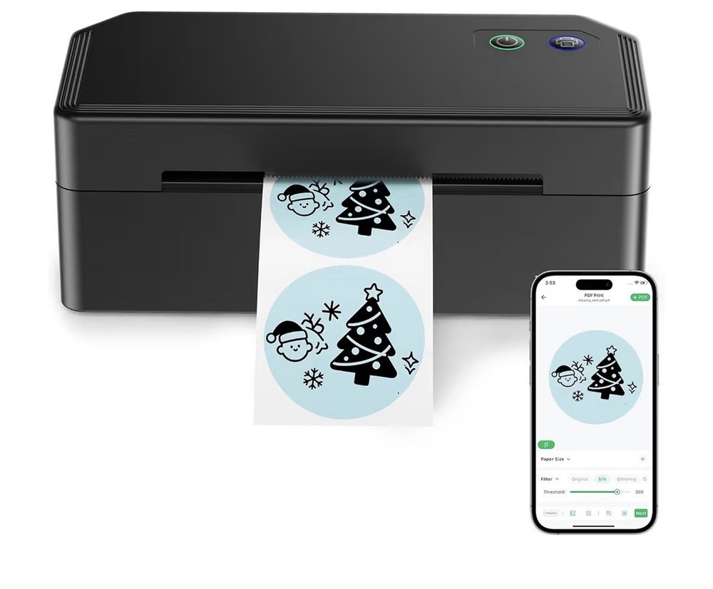 SVANTTO Bluetooth Thermal Label Printer LP208-BLUSB Model LP208-BLUSB MPN