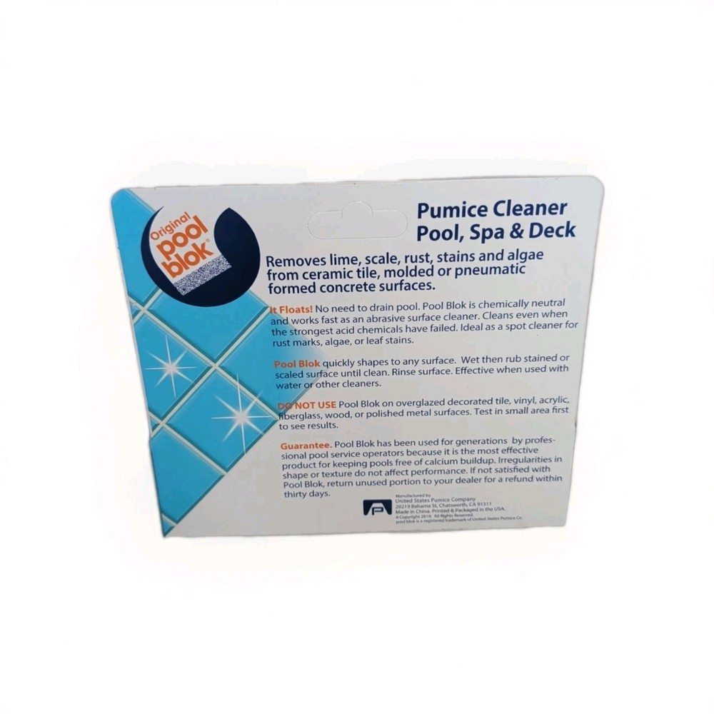 Pumice Stone PB-80 Pool Blok, Tile & Concrete Cleaner, Small