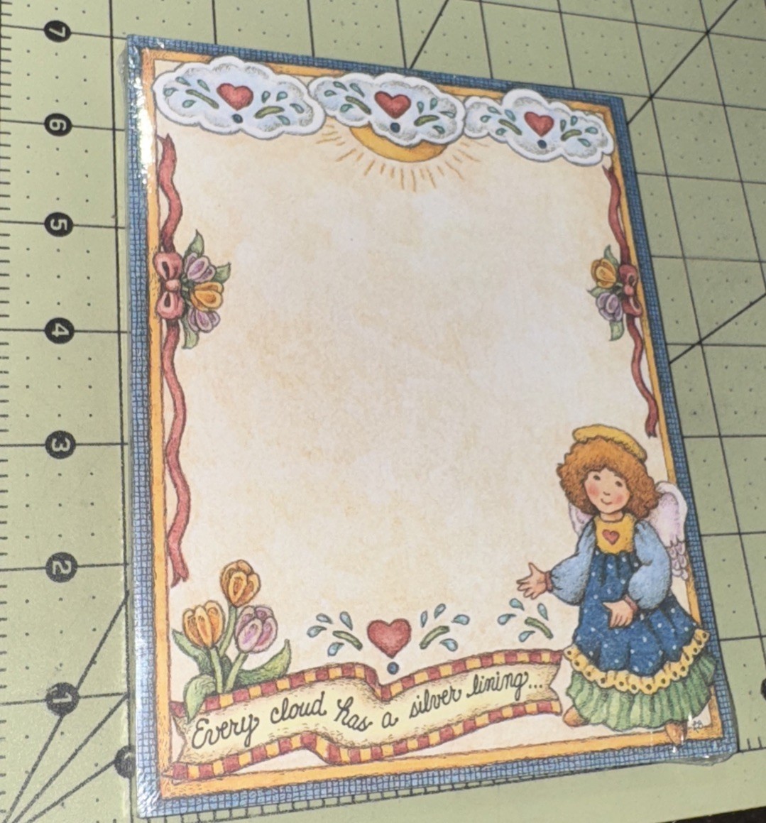 Main Street Press Note Pad Silver  Lining NIP Lisa Blowers 60 Sheets 1996
