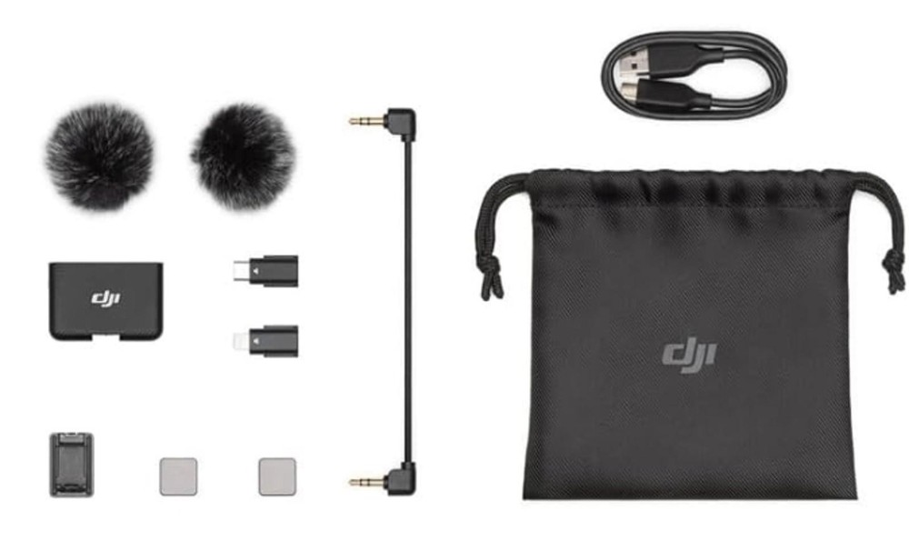 DJI Wireless Microphone System with Charging Case and Full-