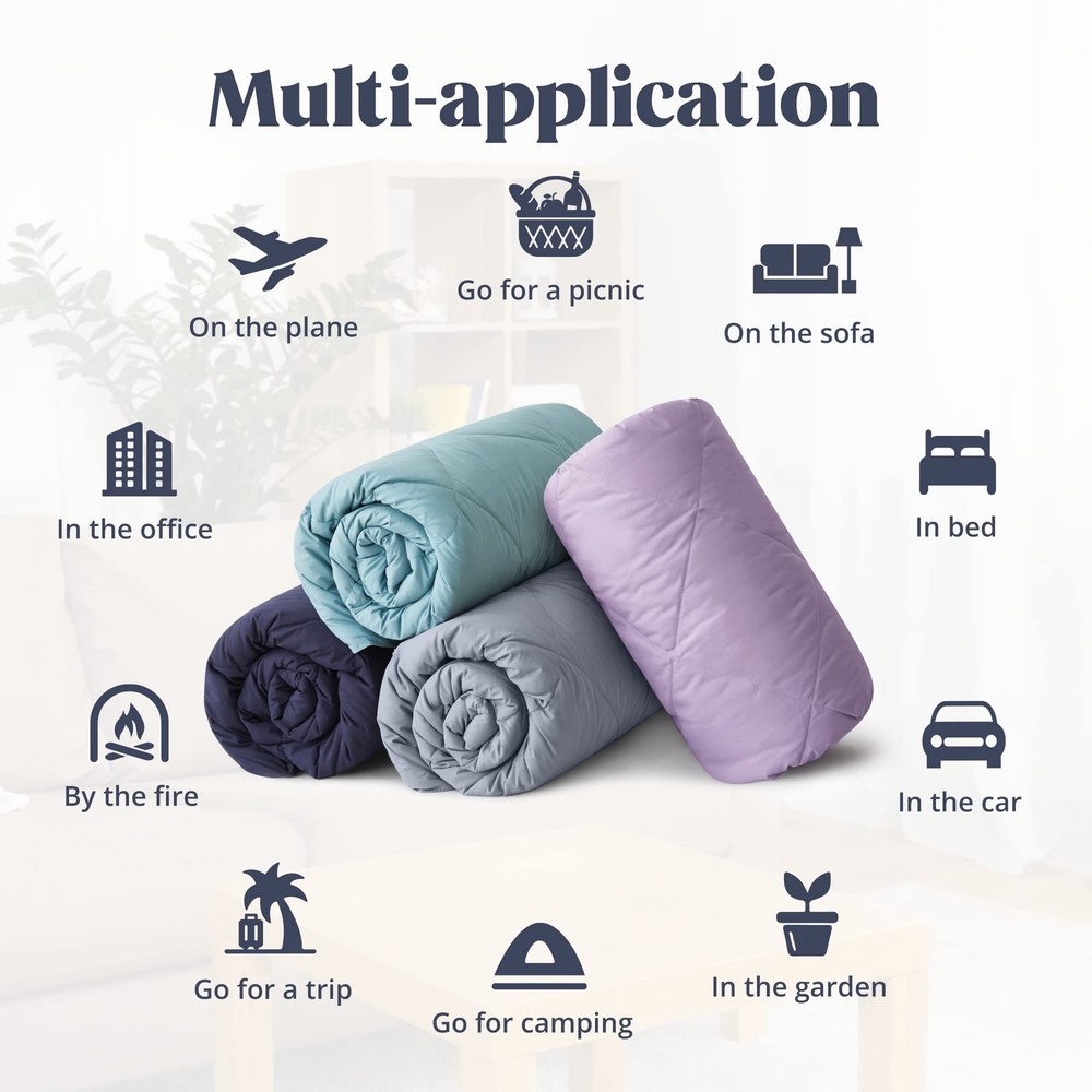 ® Down Throw Blankets for Couch, Lightweight Down Throw for Indoor and Outdoo...