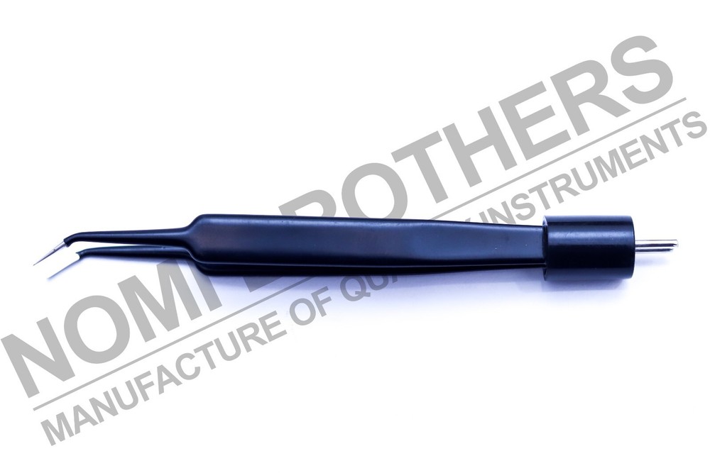 Bipolar Iris Forceps Angled Foot Activated ReUsable Electrosurgical Inst, EL-020