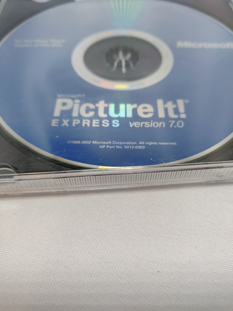 PICTURE IT EXPRESS VERSION 7 MICROSOFT SOFTWARE CD-ROM Disc Only