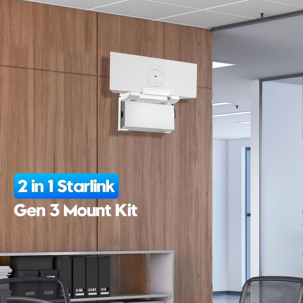 Space-Saving Starlink Gen 3 Wall Bracket - Easy Installation & Durability