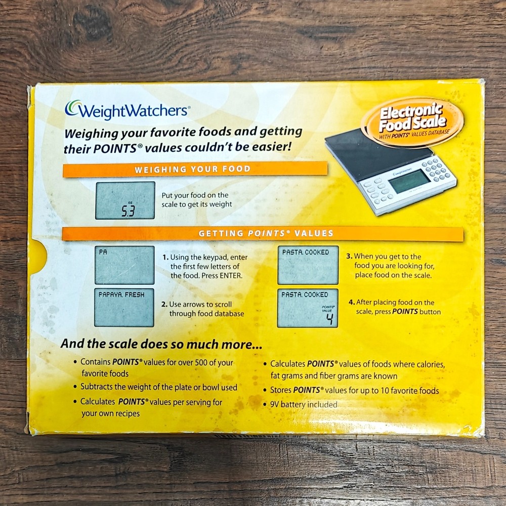 Weight Watchers Electronic Food Scale with Points Values Database 30016 NS11
