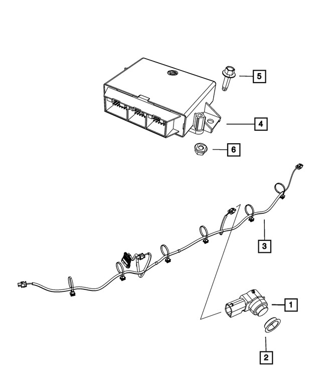 Genuine Mopar Park Assist Sensor 1TR59KBHAC