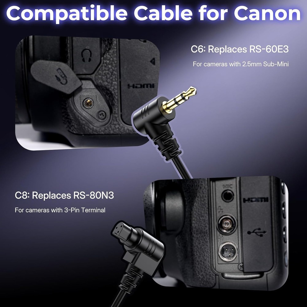 Rechargeable Wireless Intervalometer Shutter Release for Canon Cameras