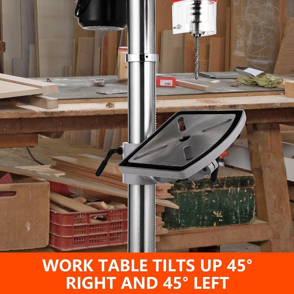 13-Inch Benchtop Drill Press Cast Iron Drill Press 7.5 Amp Variable Speed