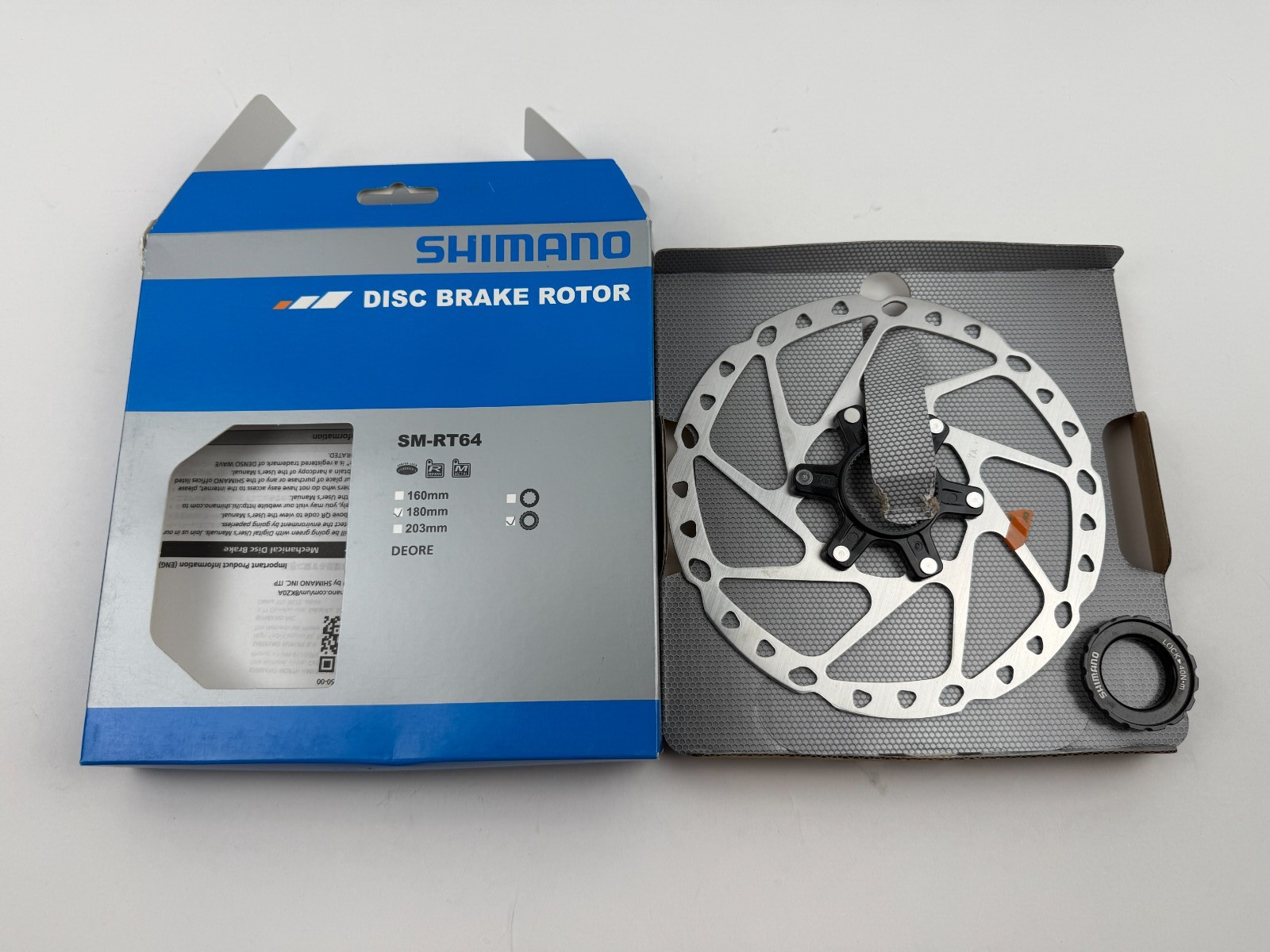 Shimano Deore SM-RT64 Disc Brake Rotor 180mm Center lock