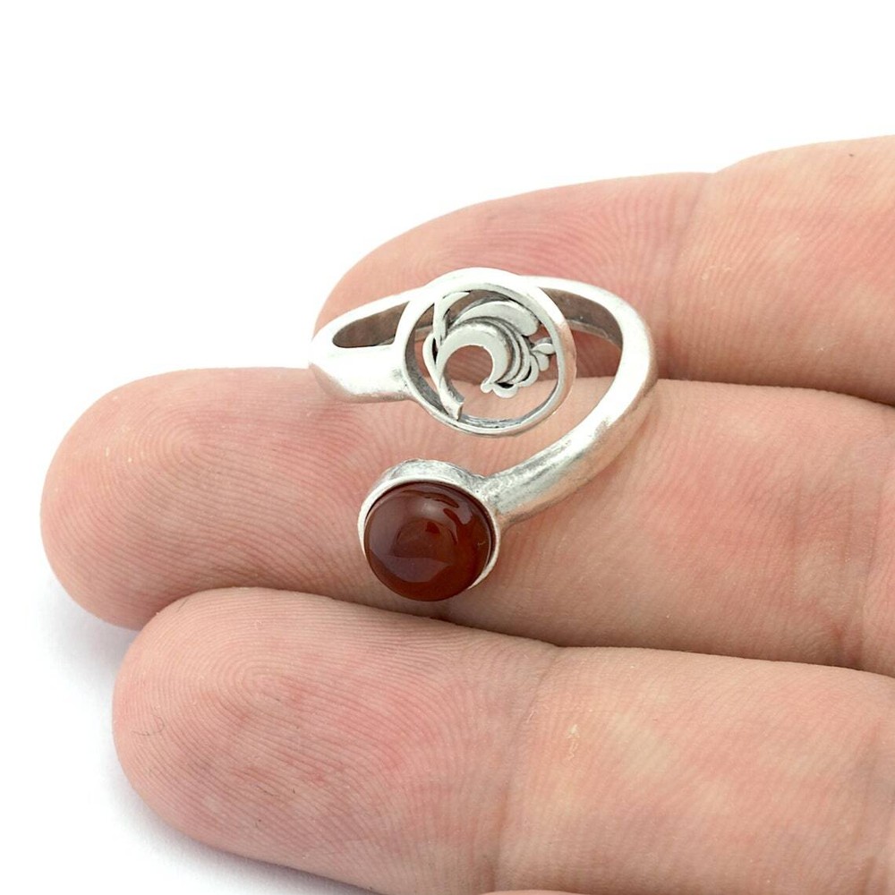 Water Four Elements Band Ring ,Bezel Setting Blank Raw Brass,Antique Silver,5460