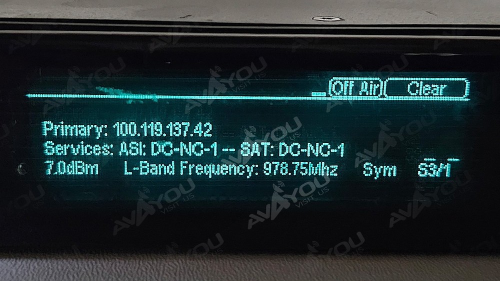 Ericsson AVP-3000 Encoder Modulator HD MPEG4 L- BAND BISS ASI CE-X