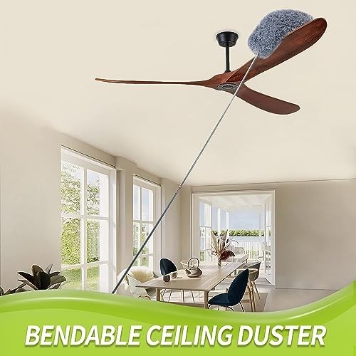 Cobweb Duster with Extension Pole & Microfiber Brush - Ceiling Cleaning Kit 100"