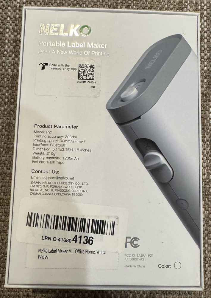 New Nelco Portable Label Maker Printer