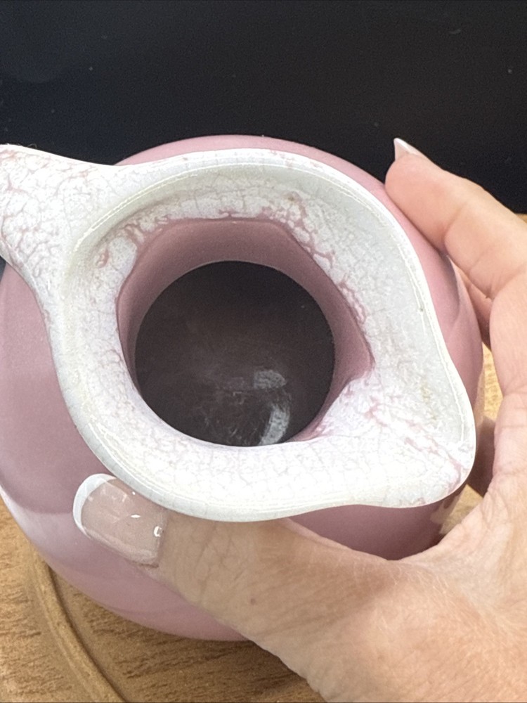 Pink Drip Glaze Ceramic Pitcher