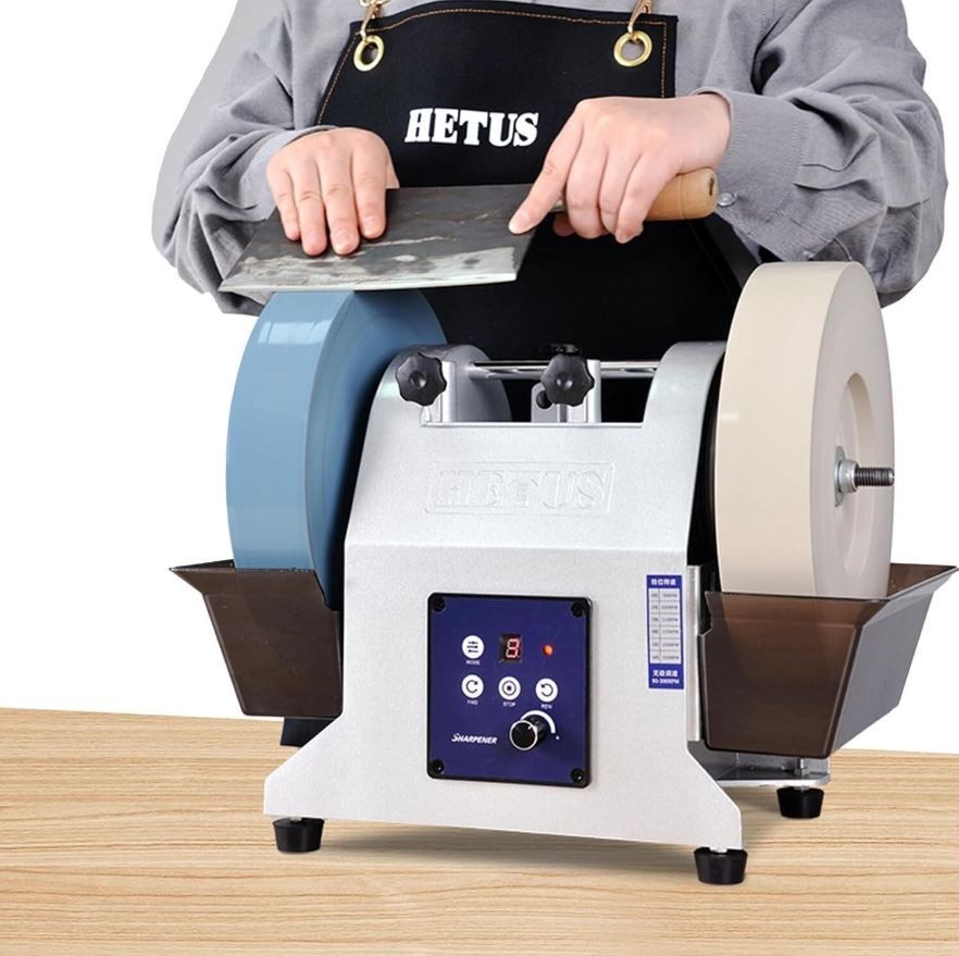 Knife Sharpening Machine 10-Inch Two-Direction Water Cooled Wet & Dry Sharpener