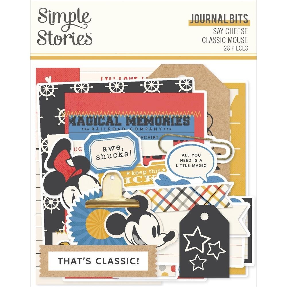 Simple Stories ~ SAY CHEESE CLASSIC MOUSE ~ Journal Bits ~ Disney