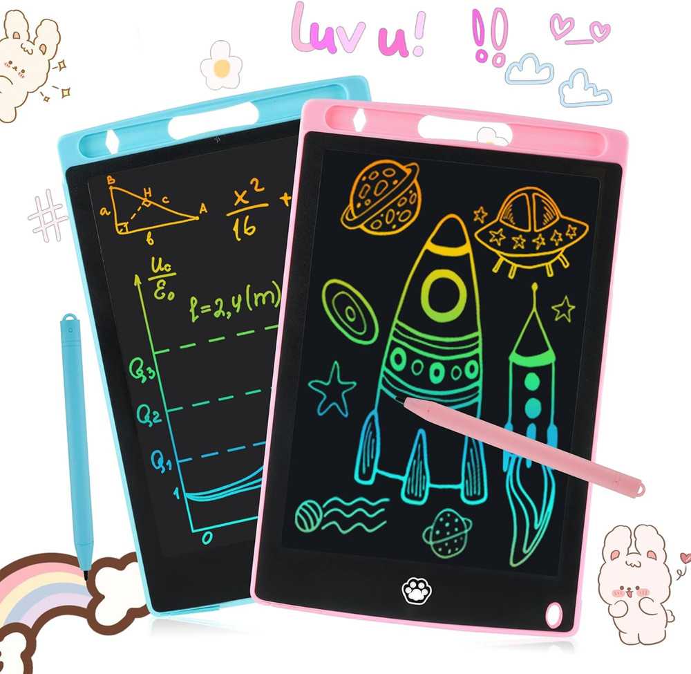 2 Pack LCD Writing Tablet, Electronic Drawing Writing Board, Erasable Drawing Do