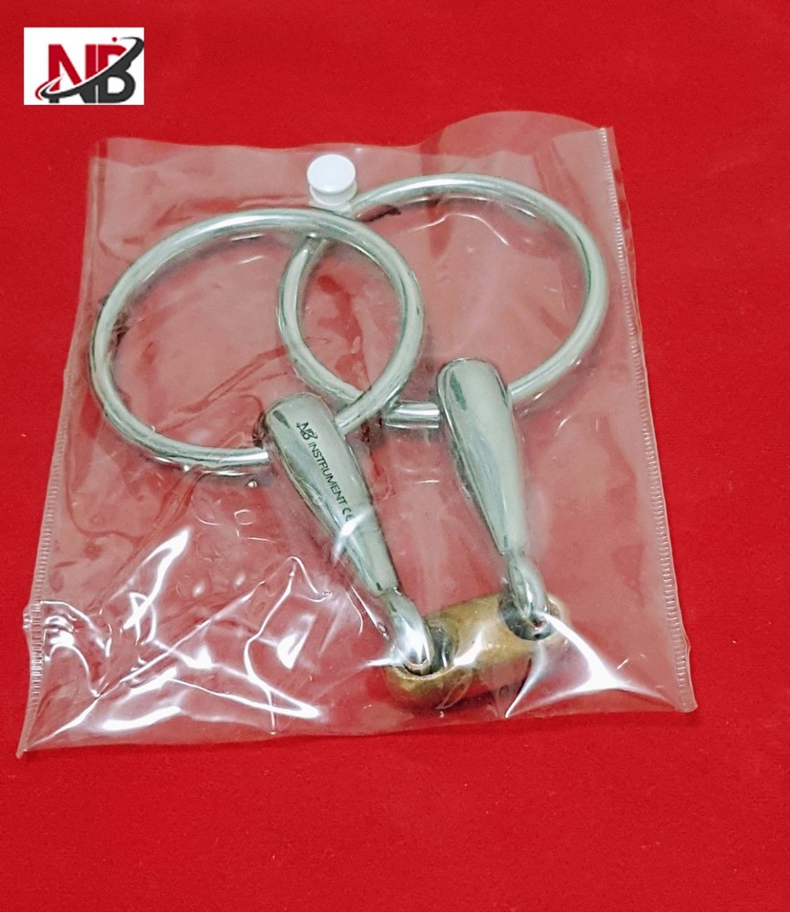 LOOSE RING SNAFFLE BIT HORSE WITH DOUBLE JOINT 5"