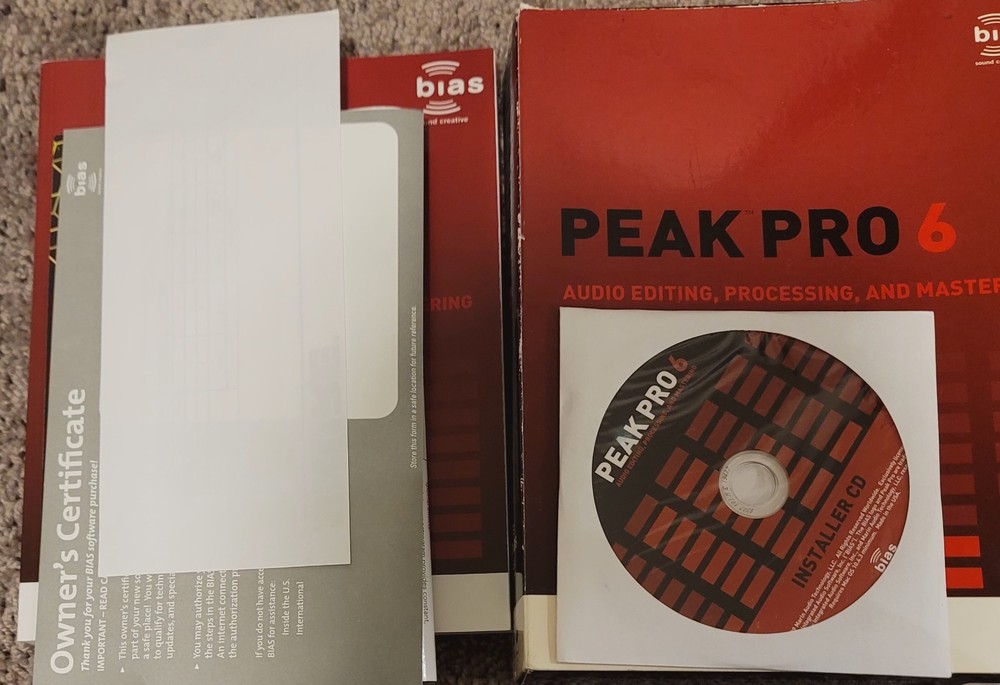 Bias Peak Pro 6 Audio Editing Processing and Mastering Software 2009 Read Below!