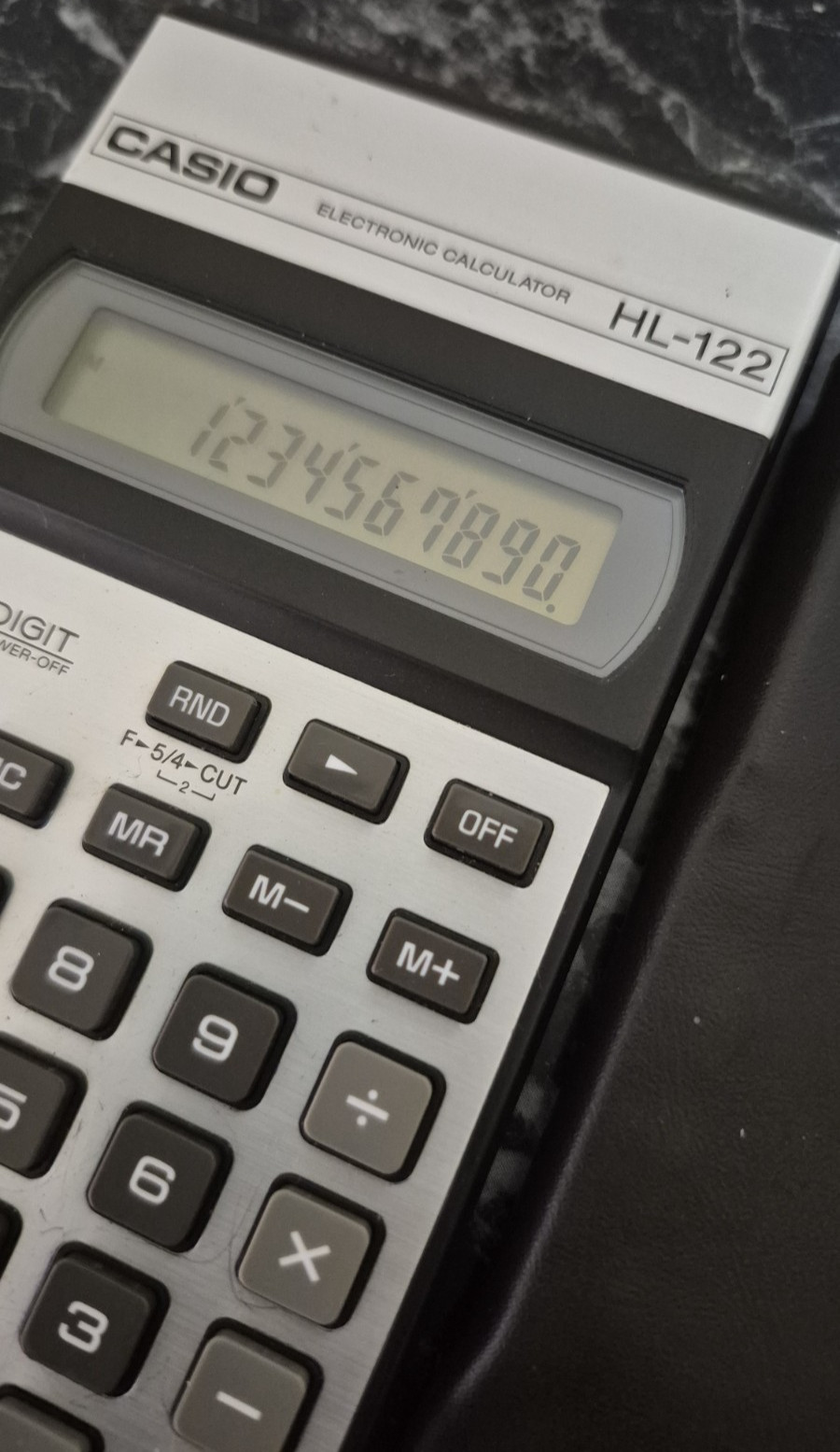 Vintage CASIO Calculator HL-122 12-Digit Battery Powered Tested Made Japan 1986