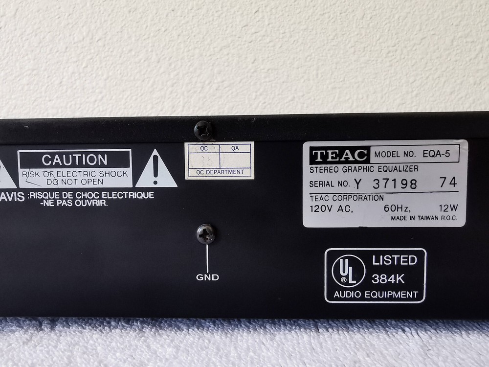 TEAC EQA-5 Stereo 10-Band Graphic Equalizer Tested SEE VIDEO Read Description