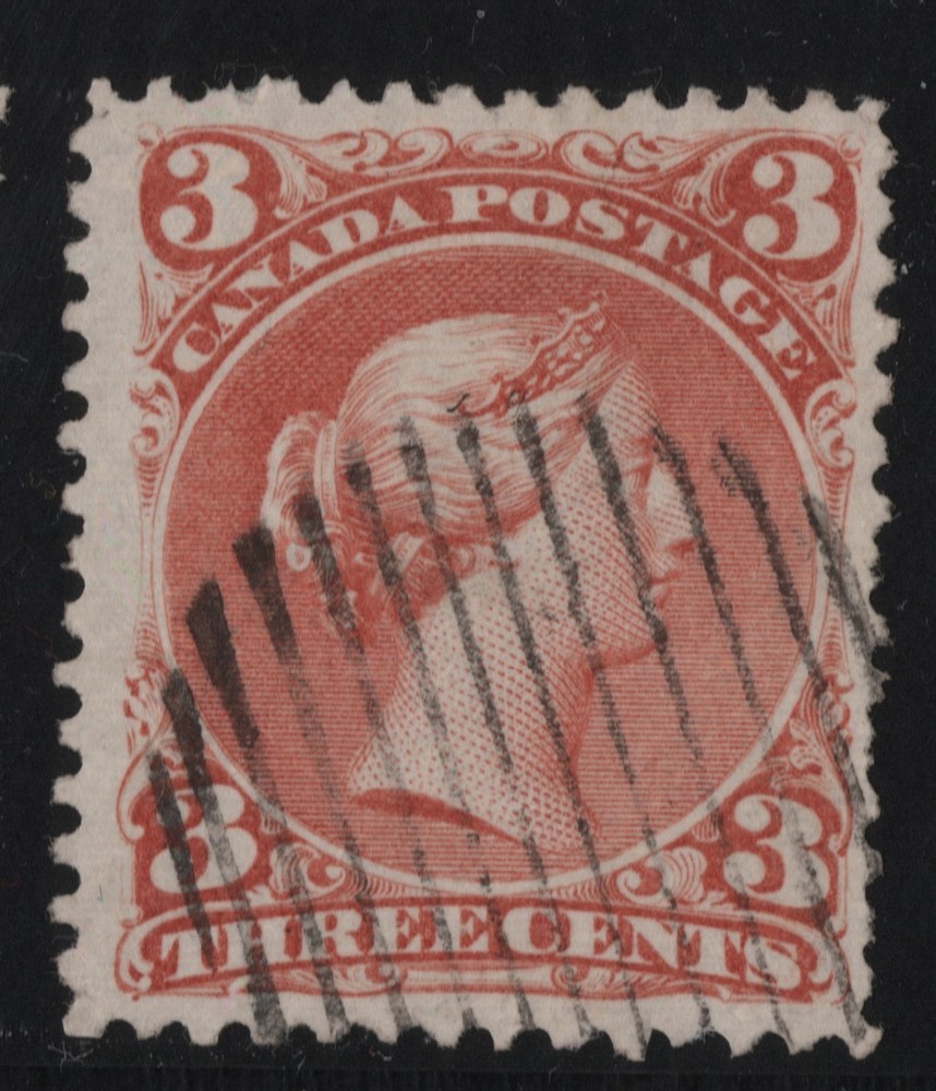 #25 Large Queen 3c Canada used