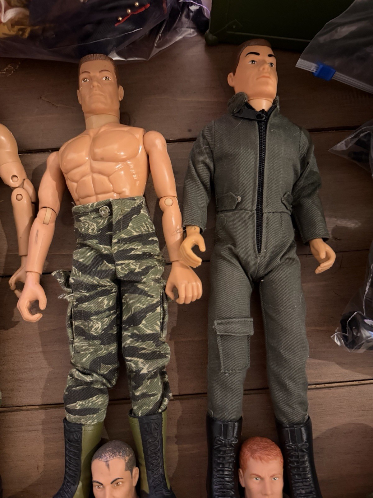 Military Action Figures Mixed Lot with Camouflage Clothing & Accessories