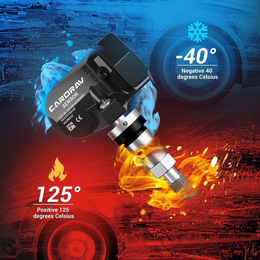 TPMS Sensor, 4-Pack Tire Pressure Sensor Replacement for Chrysler Jeep Dodge ...