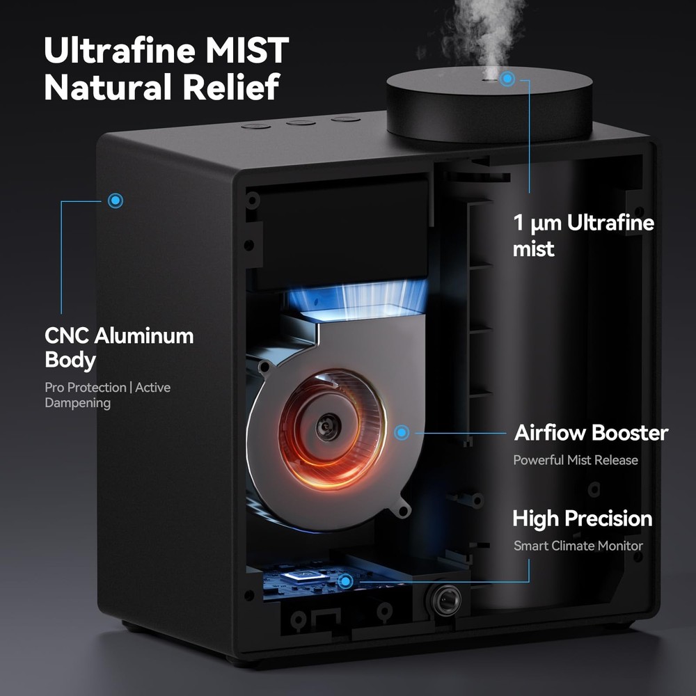 2026 Smart Waterless Diffuser, 2000 Sq.Ft Cold Air Scent Diffuser with Clock ...