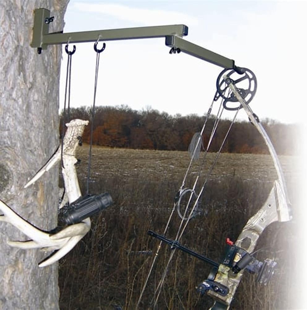 High-Quality Easy-To-Attach Secure Better Tree Stand Bow Hanger - Includes Two A