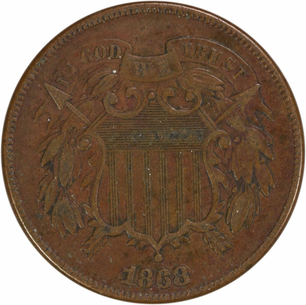 1868 Two Cent Piece VF Uncertified #813