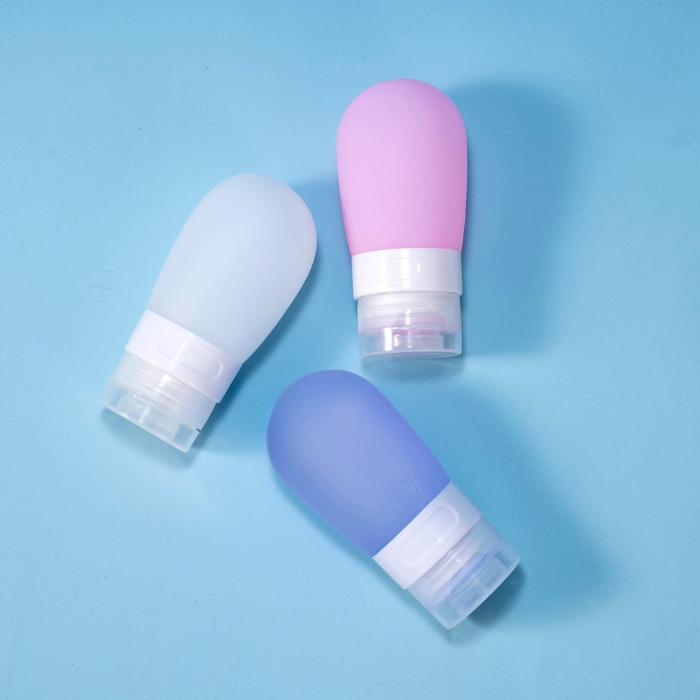 Leak Proof Squeezable Silicone Travel Bottles, Reusable, Refillable Bottles, ...