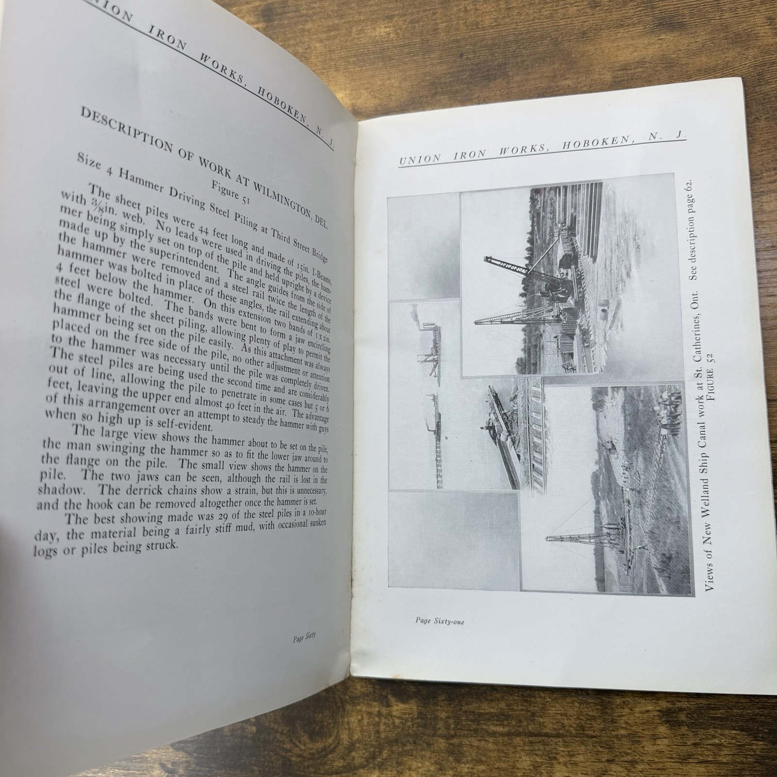 1915 Union Iron Works Hoboken NJ Pile Driving Machinery Catalogue No. 34 Rare