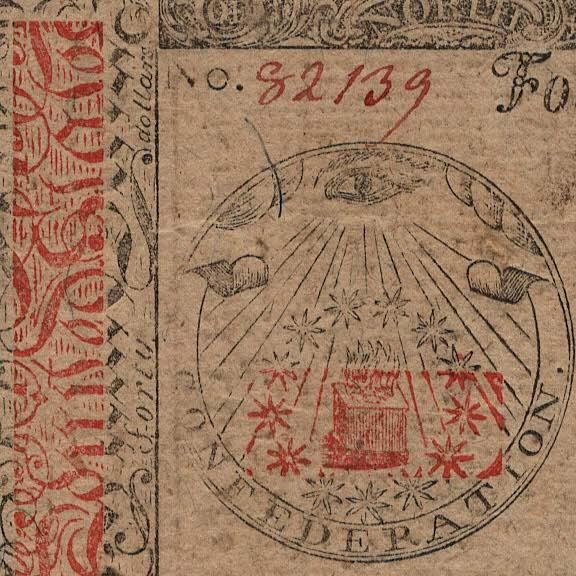 CC-95    All Seeing Eye   PCGS AU50 PPQ  $40  1779 Continental Colonial Currency