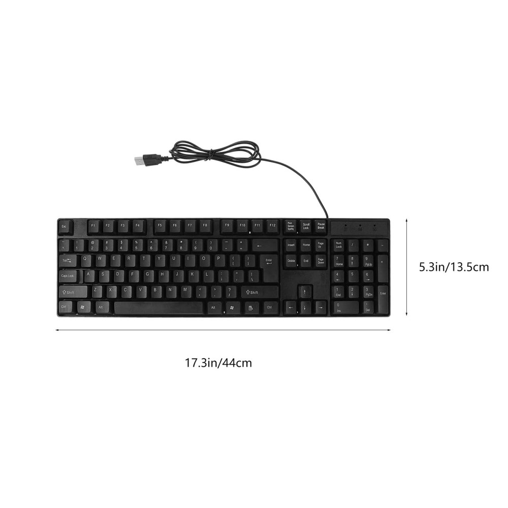 DOITOOL Wired Keyboard Mouse Combo Full Size USB Plug and Play Keyboard and Mous