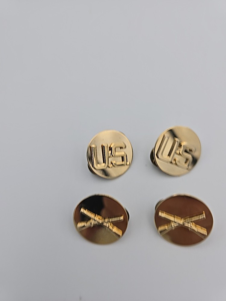 ORIGINAL EARLY WAR WWII US ARMY INFANTRY M1938 CLASS A JACKET COLLAR DISCS Lot 4