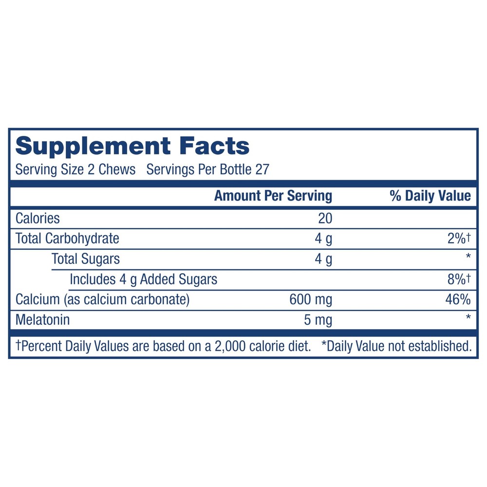 TUMS Heartburn Plus Sleep Support Chewable Dietary Assorted Flavour