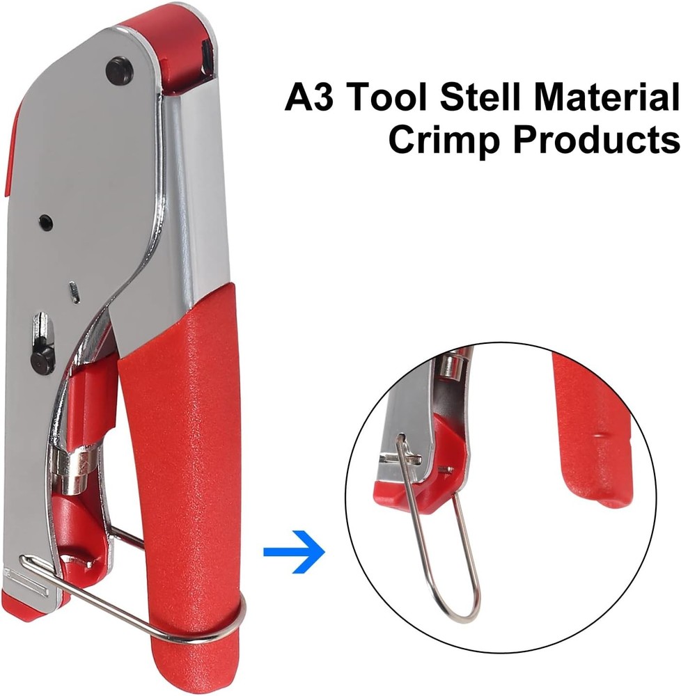 DIANN Coax Cable Crimper Coaxial Compression Tool Kit Wire Stripper Kit-1