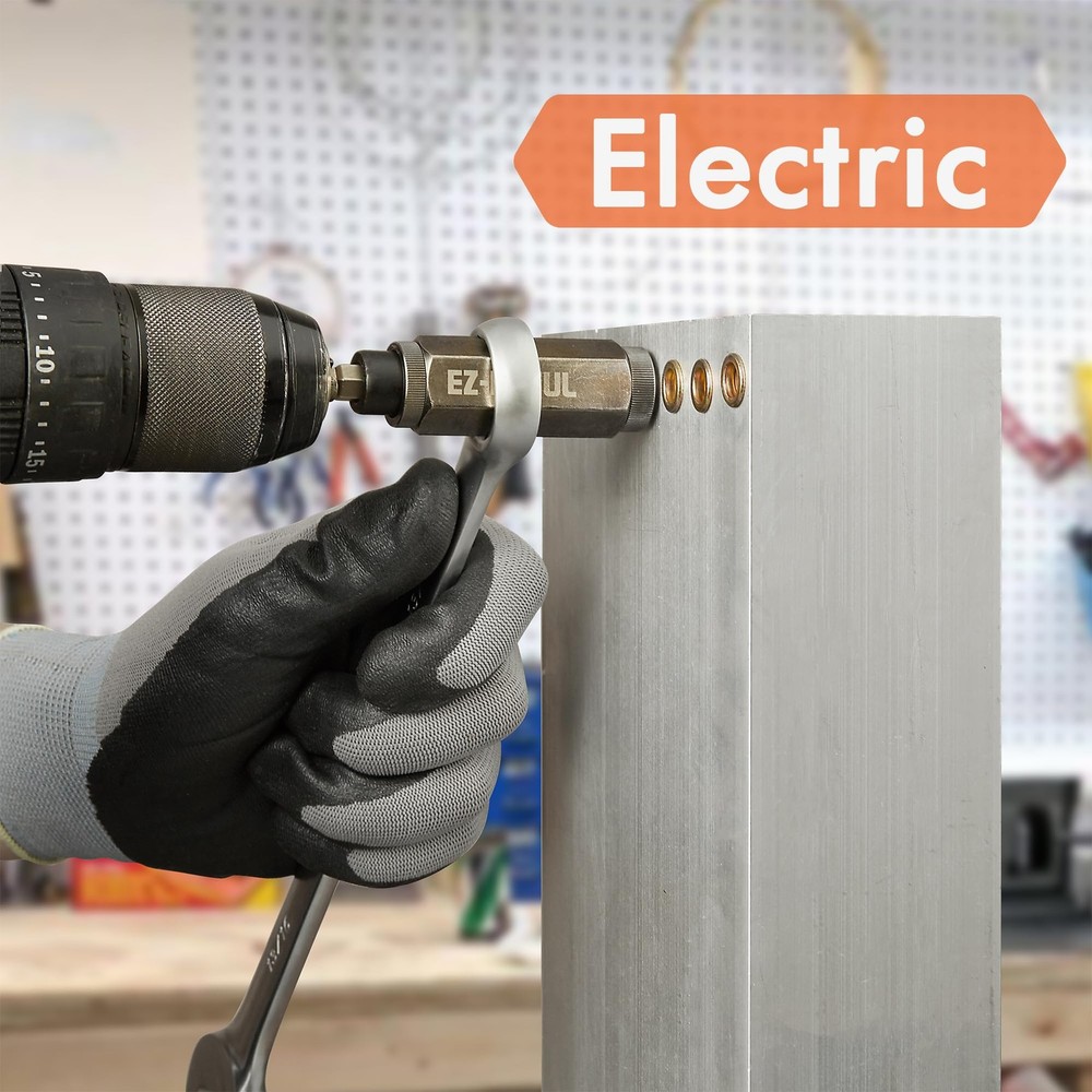 Rivet Nut Installation Tool Set Flat Head Rivnut Threaded Insert Nut Kit SAE