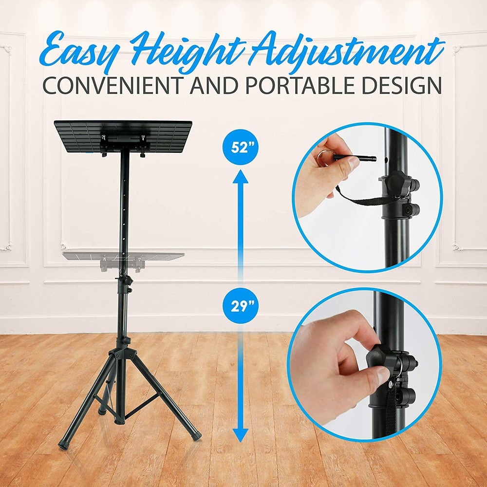 Pyle-Pro Universal Height Angle Adjustable Laptop Computer Projector Stand Mount
